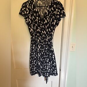 Nine West Black and White Wrap Dress